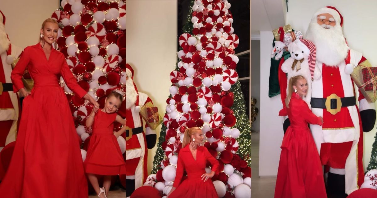 ana-paula-siebert-monta-cenario-de-natal-em-mansao-provisoria;-veja
